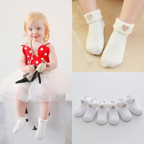 3 Pairs / Lot Baby Spring Socks Cotton Models Boys Girls Keep Warm Solid Socks Boneless Suture Newborn Socks Children Socks