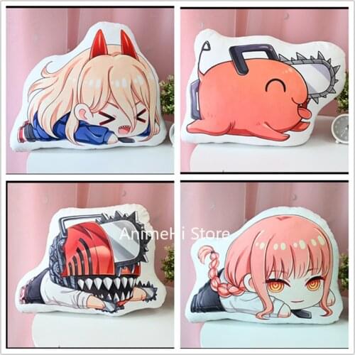 Anime Chainsaw Man Figure Pillow Toy Pochita Makima Power Denji Cosplay Stuffed Plush Doll 50cm Cute Cartoon Gift for Child