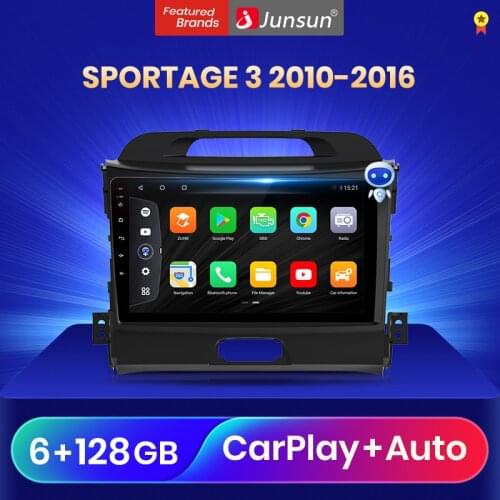 Junsun V3Pro Qualcomm Voice Control Android 10 Car Radio Multimedia Player For KIA Sportage 3 2010-2016 CarPlay Auto 2Din