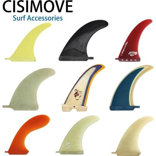 CISIMOVE fiberglass graphic single fin center fin tail fin FCS surf fin for surfboard fin SUP board long board