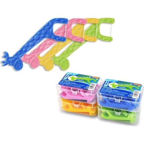 Children dedicated toothpick Dental Floss , plastic Kids floss pick Oral Hygiene Prevention Teeth Stick cleaner