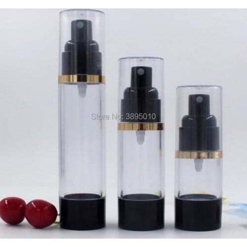 15ML 30ML 50ML Travel Refillable Cosmetic Airless Bottles Plastic Treatment Pump Lotion Containers F488