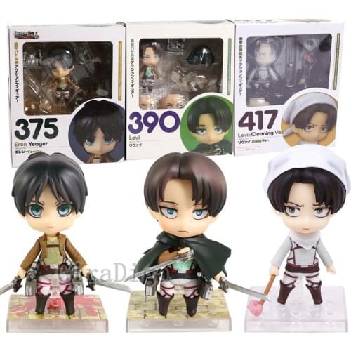 Attack on Titan Levi Ackerman 417 390 Eren Jaeger 375 Cute Action Figure Toy Desktop Doll