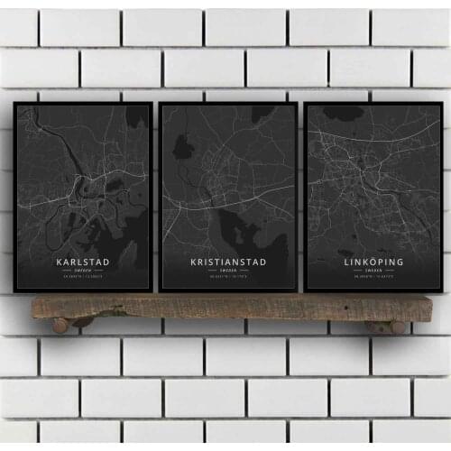 Karlstad Kristianstad Linkoping Lulea Lund Malmo Norrkoping Orebro Ornskoldsvik Ostersund Skelleftea Skovde Sweden Poster