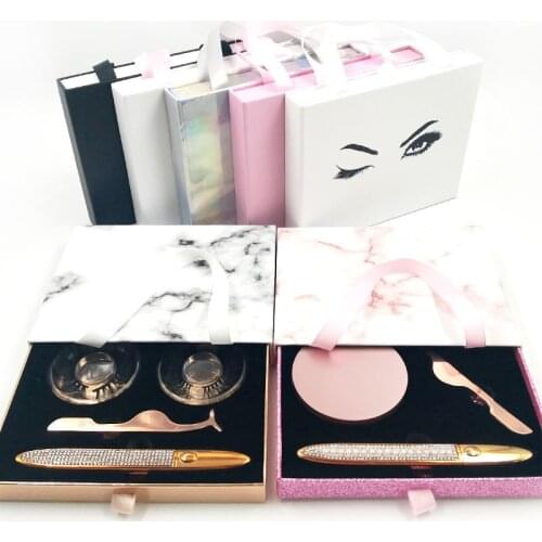 Lashes Box Case Wholesale Custom Boxes With Logo 1-50 pcs Lash Packaging Square 25mm Lash Boxshes Case Bulk Vendors