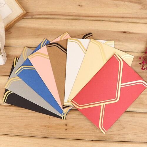 2021 Creative Bronzing Western-style Envelope Can Write Love Letter Thickened Pearlescent Paper Envelope Bag