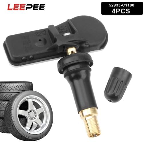 LEEPEE 4Pcs 52933-C1100 TPMS Car Tire Pressure Monitor Sensor for Hyundai Creta IX25 Tucson I40 IX35 Sonata 2014-2018 Tucson