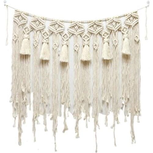 Tassel Tapestry Handmade Large Woven Wall Tapestry Large Boho Wedding Backdrop Beautiful Banner Wall Hanging Decor