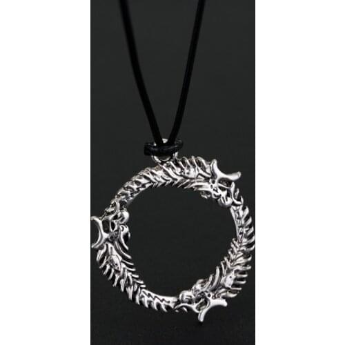 Dongsheng Hot Sale Skyrim Elder Scrolls Dragon Pendant Necklace Gift For Man and Woman Game Jewelry -30