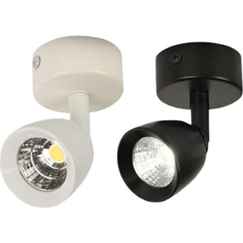 Surface mounted COB downlight 5W 7W background wall COB ceiling light 360 degree rotating spotlight Home decoration lighting