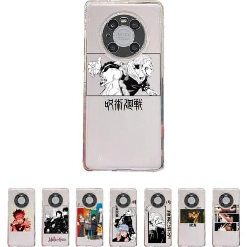 Jujutsu Kaisen Japan Anime Phone Case Transparent For Huawei honor V 40 30 20 X note 10 pro lite max s Soft TPU Clear Mobile bag