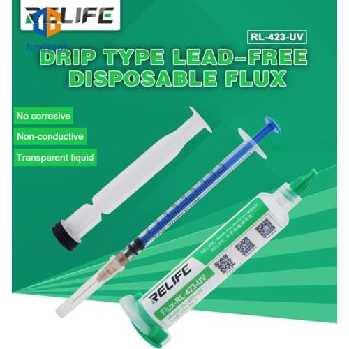 RELIFE-423-UV Lead-Free No-Clean Solder Flux Paste Solder Oil Soldering Paste For Phone BGA Reball Chip Welding Repair Tools