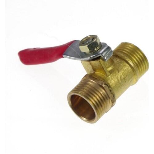 1pcs 1/2" BSP Male Full Ports Connection Air Brass Thread Pipe Ball Valve