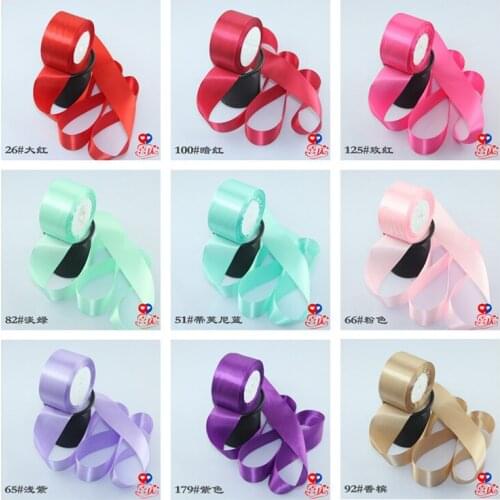 New 5cm Silk Satin Ribbon Wedding Party Decoration Gift Wrapping Christmas Sewing Fabric Hand DIY supplies ribbon 25 yards/roll