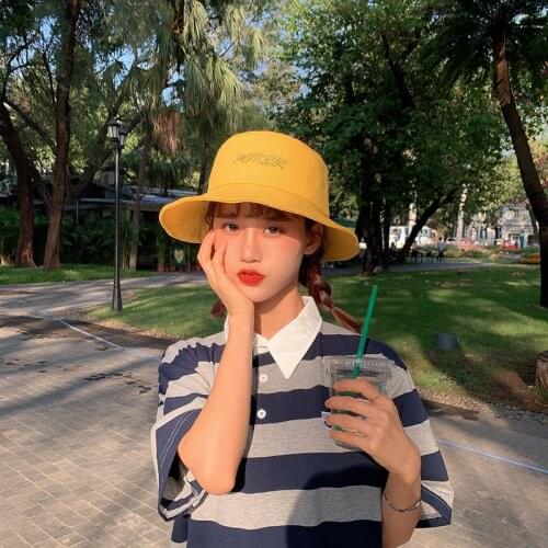 Fashionable And Casual Sunshade Hat For Ladies Artistic Hat Embroidered With Letters Summer Sun Protection Student Sun Hat