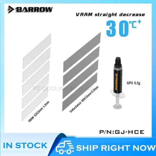 BARROW Water Cooling Silicon Grease Thermal Pad Thermal Past Kit For GPU Block Heat Dissipation,High Performance Heatsink,GJ-HCE