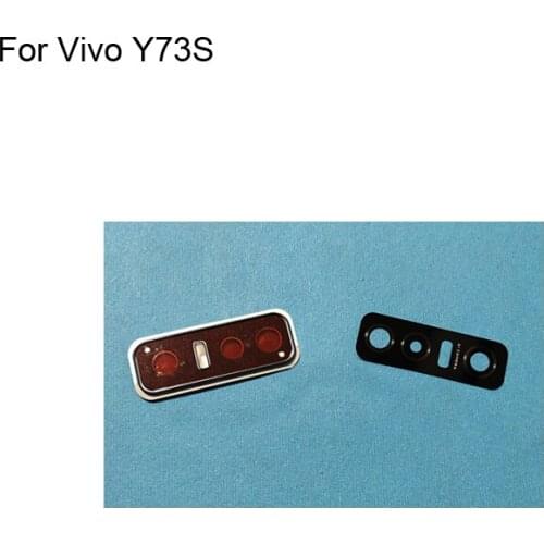 For Vivo Y73S Rear Back Camera Glass Lens +Camera Cover Circle Housing Parts Replacement For Vivo Y 73S ViviY73s