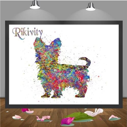 Yorkshire Terrier DIY Rikivity canvas painting Dog Posters Prints wall art Pictures Home Decoration wall hanging gifts