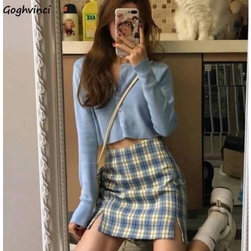Skirts Women Plaid Skirt Mini Fashion Korean Style Harajuku Streetwear Elegant All-match Simple Chic Ins Hot Sale Casual Student