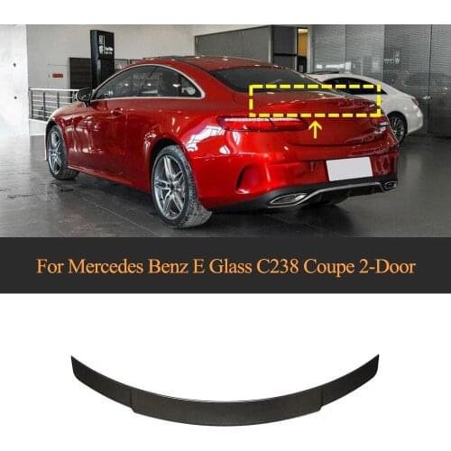 Car Rear Trunk Spoiler Wing For Mercedes-Benz E Class C238 Coupe 2017 - 2019 Carbon Fiber Rear Boot Lid Spoiler Wing