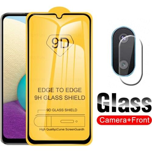 2 in 1 Camera Protector Glass For Samsung Galaxy A02 Clear Screen Full Cover Film On Samsun A 02 Samsung02 02a Protective Phone