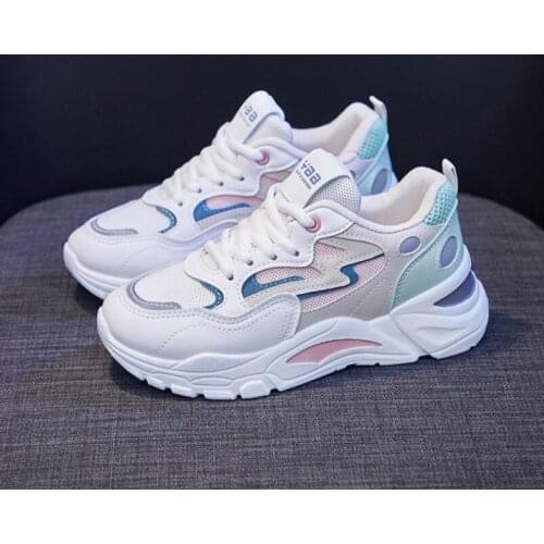 Fashion Womens Sneakers 2021 Platform Sports Shoes Summer White Chunky Sneakers Vulcanized Casual Shoes Tennis Female Basket