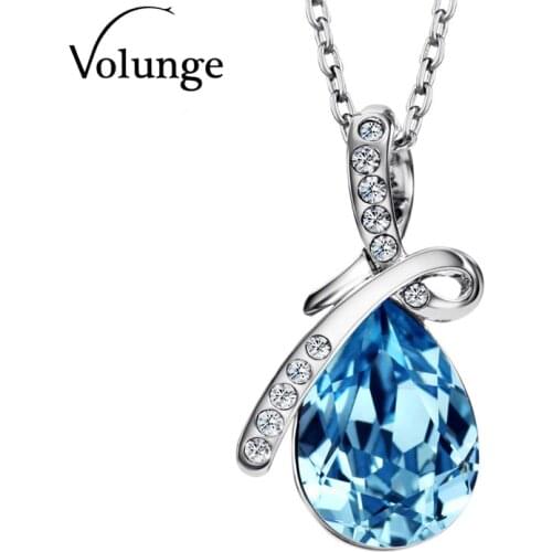 Fashion Angel Tears Water Drop Pattern Crystal Necklace Zircon Short Necklace For Women 2017 Hot Sale New Volunge Jewelry