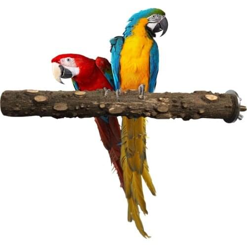 1PC Portable Perches Pet Bite Claw Grinding Bird Parrot Stand Wooden Pets Toys Hanging Cage Pet Product Bird Standing Stick