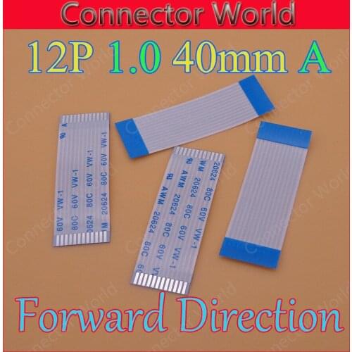 2-500pcs 12 pin Flat Switch Ribbon 12p connector Flex Cable Power Button 12pin 1.0mm forward Length 40mm AWM 20624 80C 60V VW-1