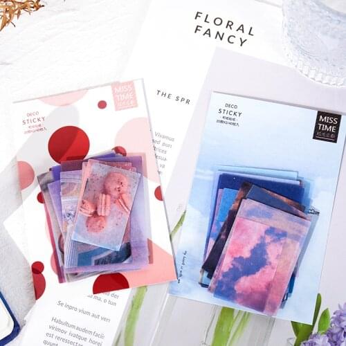 40Pcs/Bag Vintage Sky INS Style City Washi Paper Sticker Package DIY Diary Journal Decoration Sticker Album Scrapbooking