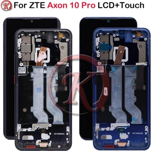 AMOLED For ZTE Axon10 pro 4G/5G LCD Display For ZTE Axon 10 pro LCD Touch Screen Digitizer Department Assembly with frame