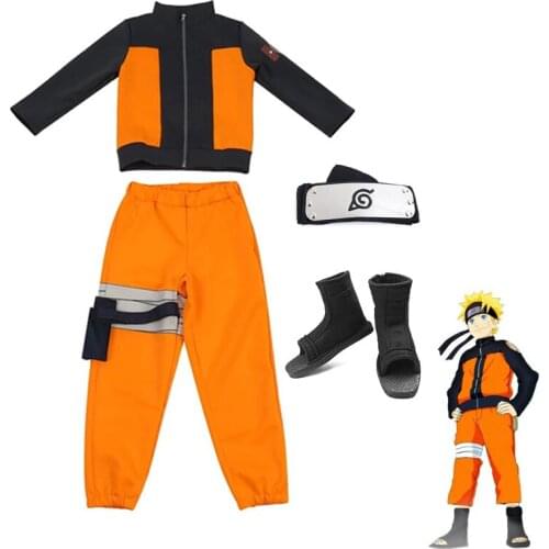 Anime Cosplay Set Japanese Cartoon Costume Adult Kids Role Play Suits Boys Halloween Party Long Sleeve Outfit