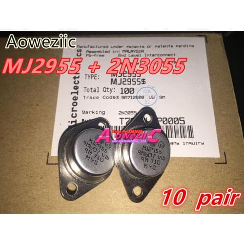 Aoweziic 20pcs =10pair 100% high quality Gold seal triode MJ2955 2N3055 power amplifier matching tube (Chinese manufacturers)