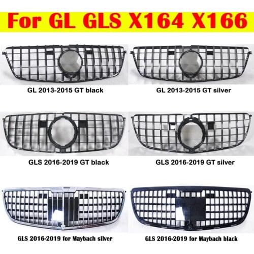 For Mercedes-Benz GL GLS X164 X166 ABS Center Grill GT Middle grille GL350 GL400 GL500 GLS450 2006-2019 Car Bumper Vertical Bar