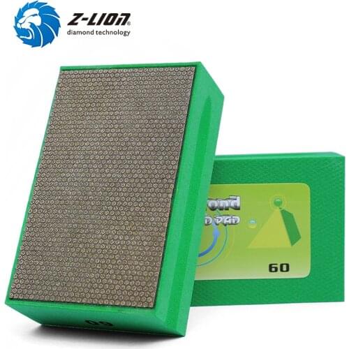 Z-LION Hand Diamond Polishing Pads, Grit 60/120/200/400,Glass Polishing Disc, For Stone, Marble, Granite, DIY Hand Tool