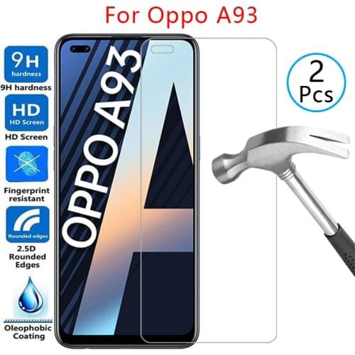 Case for oppo a93 cover screen protector tempered glass on opo opp a 93 93a oppoa93 oppo93a 6.43 protective phone coque bag 360