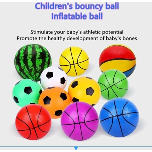 Childrens inflatable ball, large football basketball, watermelon racket, bouncing ball, parent-child interaction