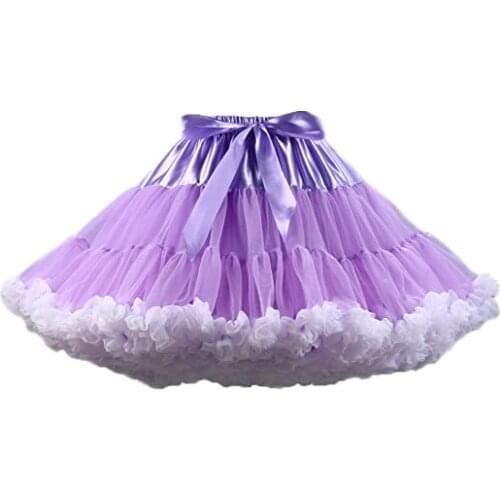 Womens Elastic Chiffon Petticoat Puffy Tutu Tulle Skirt Princess Ballet Dance Pettiskirts Underskirt Multi-Layer