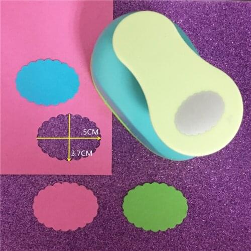 Free Ship 2"(5cm) Wave Oval EVA foam hole punch handmade card/paper puncher DIY scrapbooking Elliptical wave craft punch machine