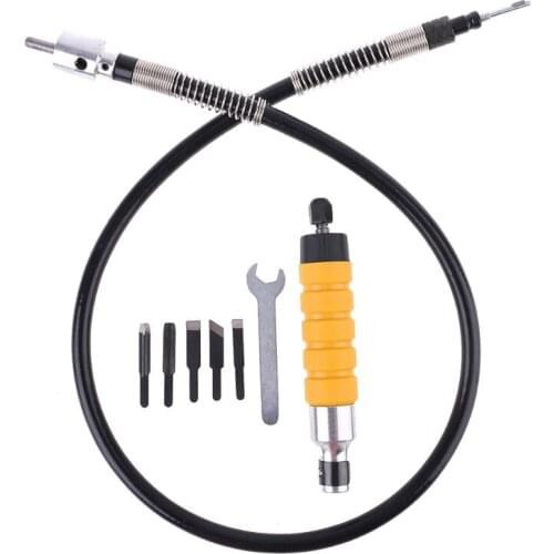 Electric Furniture Carpentry Root Carving Knife Woodworking Woodcut Hand Chisel with Flexible Shaft Set Tool 94PC