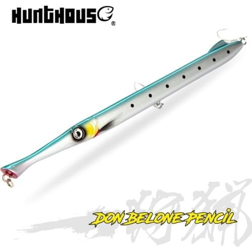 Hunthouse fishing lure lure 225mm/27g long casting pencil stickbait pesca for fishing leerfish and blue fish don belone Floating