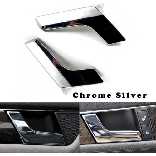 Left Right Side Chrome Car Inner Interior Door Handle Benz W204 C250 C350 C400 C63 GLK250 GLK300 GLK350 Inner Trim Cover