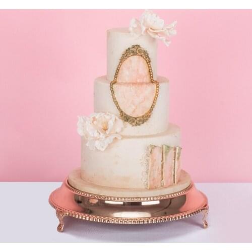 Metal retro European-style cake stand tray dessert table decoration display stand set dessert plate dessert rack pastry rack