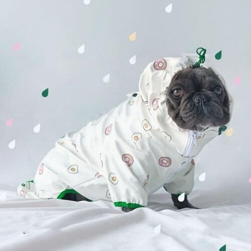 Fashion French Bulldog Raincoat Clothes For Small Medium Dogs Pug Pet Dog Waterproof Clothes Raining Outdoor Costumes XIC15