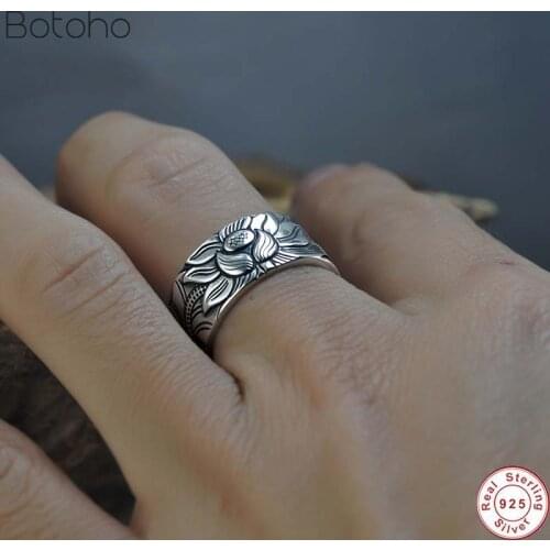 Ring fashion jewelry S925 Silver colour men Ring Good luck Buddha Adjustable Size Fashion 925 Sterling Silver colour Thailand