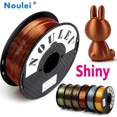 Noulei Quality Brand 3D Printer Filament Silk 1.75 1KG PLA Silky Rich Luster Metal Gold Copper Plastic Filament Materials