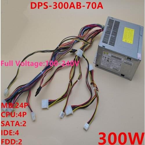 New PSU For FSP ATX -5V IPC-610L IPC-610H 300W Power Supply DPS-300AB-70A