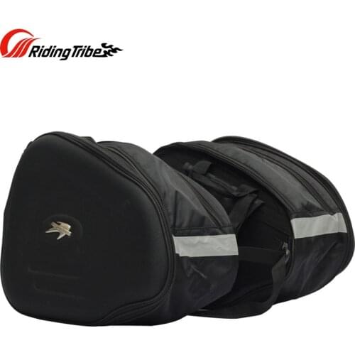 One pair Pro-biker Motorcycle Saddlebag Motorbike Helmet Pack pack Luggage Oxford Bag WITH Bag Rain Cover