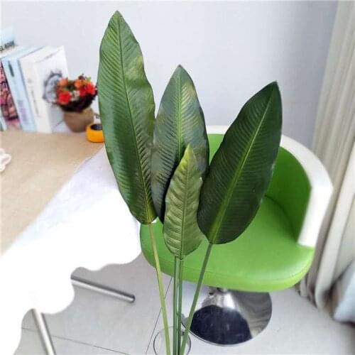 85cm 105cm Artificial Banana Leaf Plastic Tropical Plant Palm Tree Flower Arrangement Art Material For Home Wedding Photography