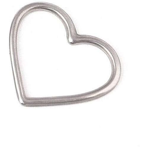 Stainless Steel Thin Line Hollowed Heart Shape Pendant Simple Love Charm 28*28mm DIY Handmade Jewelry Accessories 20pcs